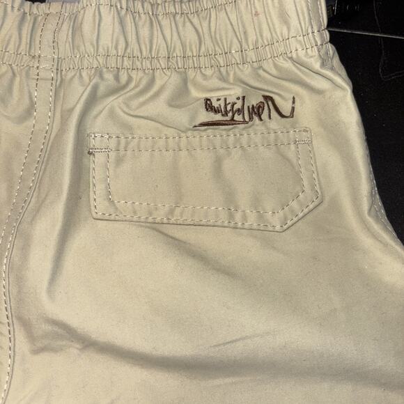 Quicksilver Cargo Pants Boys Sz Large 7 Tan Straight Leg Elastic Waist‎ NWT - Picture 7 of 9